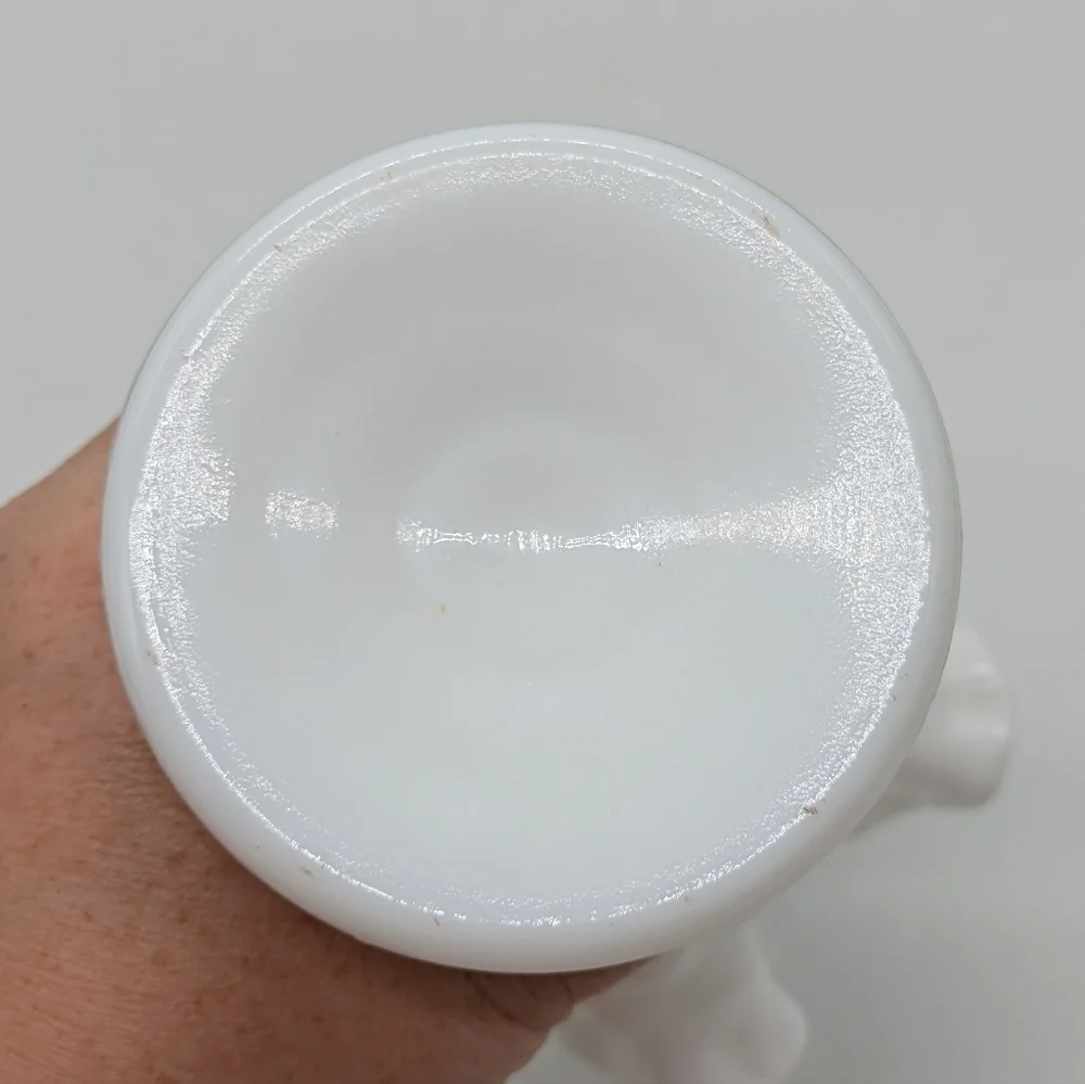 Vintage Fenton White Hobmail Milkglass Mini Vase